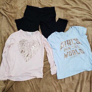 PLACE, Bundle of 3 Girl's Clothing size 14  2 T-shirt and  1 Black pants